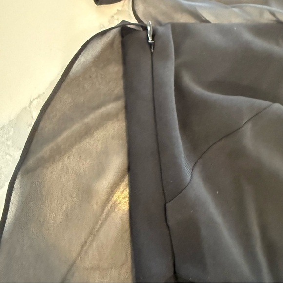 Adrianna Papell‎ Black One Shoulder Draped Side Asymmetrical Neck Prom Dress 4 - Picture 13 of 16